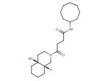 N-cyclooctyl-4-[(4aS*,8aS*)-4a-hydroxyoctahydroisoquinolin-2(1H)-yl]-4-oxobutanamide