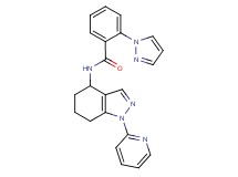 2-(1H-pyrazol-1-yl)-N-[1-(2-pyridinyl)-4,5,6,7-tetrahydro-1H-indazol-4-yl]benzamide
