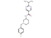 N-[1-(4-fluorobenzyl)piperidin-3-yl]-2-isopropylpyrimidine-5-carboxamide