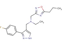 N-{[3-(4-fluorophenyl)-1H-pyrazol-4-yl]methyl}-N-[(5-propyl-1,2,4-oxadiazol-3-yl)methyl]ethanamine