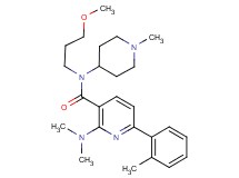2-(dimethylamino)-N-(3-methoxypropyl)-6-(2-methylphenyl)-N-(1-methyl-4-piperidinyl)nicotinamide