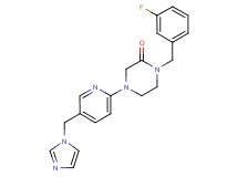 1-(3-fluorobenzyl)-4-[5-(1H-imidazol-1-ylmethyl)-2-pyridinyl]-2-piperazinone