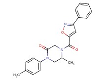 5-methyl-1-(4-methylphenyl)-4-[(3-phenyl-5-isoxazolyl)carbonyl]-2-piperazinone