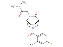 2-[(1S*,5R*)-3-(4-fluoro-2-methylbenzoyl)-7-oxo-3,6-diazabicyclo[3.2.2]non-6-yl]-N,N-dimethylacetamide