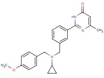 2-(3-{[cyclopropyl(4-methoxybenzyl)amino]methyl}phenyl)-6-methylpyrimidin-4(3H)-one