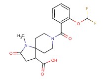 8-[2-(difluoromethoxy)benzoyl]-1-methyl-2-oxo-1,8-diazaspiro[4.5]decane-4-carboxylic acid