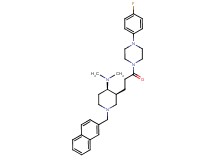 (3S*,4R*)-3-{3-[4-(4-fluorophenyl)-1-piperazinyl]-3-oxopropyl}-N,N-dimethyl-1-(2-naphthylmethyl)-4-piperidinamine