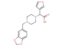 [4-(1,3-benzodioxol-5-ylmethyl)piperazin-1-yl](3-furyl)acetic acid