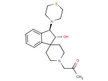 1-[rel-(2R,3R)-2-hydroxy-3-(4-thiomorpholinyl)-2,3-dihydro-1'H-spiro[indene-1,4'-piperidin]-1'-yl]acetone bis(trifluoroacetate) (salt)