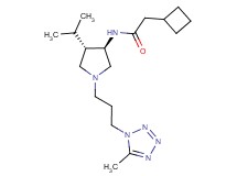 2-cyclobutyl-N-{rel-(3R,4S)-4-isopropyl-1-[3-(5-methyl-1H-tetrazol-1-yl)propyl]-3-pyrrolidinyl}acetamide hydrochloride
