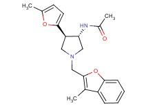 N-[(3S*,4R*)-1-[(3-methyl-1-benzofuran-2-yl)methyl]-4-(5-methyl-2-furyl)-3-pyrrolidinyl]acetamide