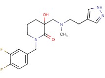 1-(3,4-difluorobenzyl)-3-hydroxy-3-({methyl[2-(1H-pyrazol-4-yl)ethyl]amino}methyl)piperidin-2-one