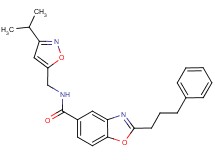 N-[(3-isopropyl-5-isoxazolyl)methyl]-2-(3-phenylpropyl)-1,3-benzoxazole-5-carboxamide