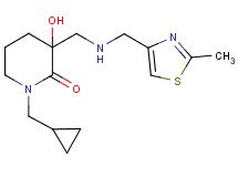 1-(cyclopropylmethyl)-3-hydroxy-3-({[(2-methyl-1,3-thiazol-4-yl)methyl]amino}methyl)-2-piperidinone