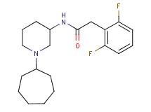 N-(1-cycloheptyl-3-piperidinyl)-2-(2,6-difluorophenyl)acetamide