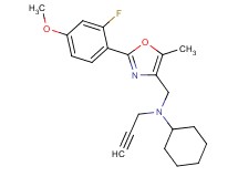 N-{[2-(2-fluoro-4-methoxyphenyl)-5-methyl-1,3-oxazol-4-yl]methyl}-N-2-propyn-1-ylcyclohexanamine