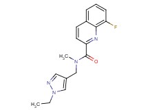 N-[(1-ethyl-1H-pyrazol-4-yl)methyl]-8-fluoro-N-methylquinoline-2-carboxamide