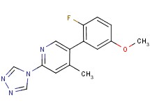 5-(2-fluoro-5-methoxyphenyl)-4-methyl-2-(4H-1,2,4-triazol-4-yl)pyridine