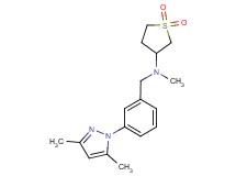 N-[3-(3,5-dimethyl-1H-pyrazol-1-yl)benzyl]-N-methyltetrahydrothiophen-3-amine 1,1-dioxide