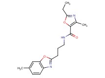 2-ethyl-4-methyl-N-[3-(6-methyl-1,3-benzoxazol-2-yl)propyl]-1,3-oxazole-5-carboxamide
