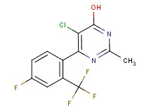 5-chloro-6-[4-fluoro-2-(trifluoromethyl)phenyl]-2-methylpyrimidin-4-ol