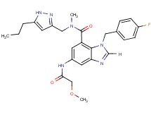 1-(4-fluorobenzyl)-5-[(methoxyacetyl)amino]-N-methyl-N-[(5-propyl-1H-pyrazol-3-yl)methyl]-1H-benzimidazole-7-carboxamide