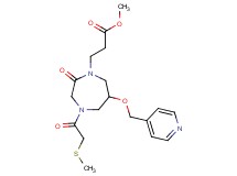 methyl 3-[4-[(methylthio)acetyl]-2-oxo-6-(4-pyridinylmethoxy)-1,4-diazepan-1-yl]propanoate