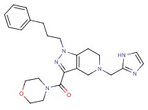 5-(1H-imidazol-2-ylmethyl)-3-(4-morpholinylcarbonyl)-1-(3-phenylpropyl)-4,5,6,7-tetrahydro-1H-pyrazolo[4,3-c]pyridine