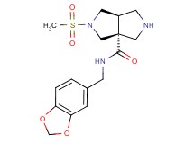 (3aR*,6aR*)-N-(1,3-benzodioxol-5-ylmethyl)-2-(methylsulfonyl)hexahydropyrrolo[3,4-c]pyrrole-3a(1H)-carboxamide