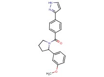 3-(4-{[2-(3-methoxyphenyl)-1-pyrrolidinyl]carbonyl}phenyl)-1H-pyrazole