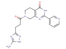 7-[3-(5-amino-1H-1,2,4-triazol-3-yl)propanoyl]-2-(3-pyridinyl)-5,6,7,8-tetrahydropyrido[3,4-d]pyrimidin-4(3H)-one