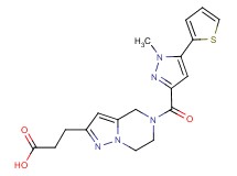 3-(5-{[1-methyl-5-(2-thienyl)-1H-pyrazol-3-yl]carbonyl}-4,5,6,7-tetrahydropyrazolo[1,5-a]pyrazin-2-yl)propanoic acid