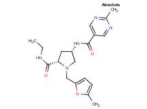 N-{(3S,5S)-5-[(ethylamino)carbonyl]-1-[(5-methyl-2-furyl)methyl]pyrrolidin-3-yl}-2-methylpyrimidine-5-carboxamide