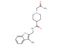 1-(2-amino-2-oxoethyl)-N-[(3-methyl-1-benzofuran-2-yl)methyl]-4-piperidinecarboxamide