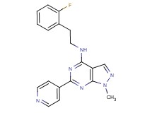N-[2-(2-fluorophenyl)ethyl]-1-methyl-6-(4-pyridinyl)-1H-pyrazolo[3,4-d]pyrimidin-4-amine