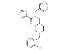 N-{[1-(2-methylbenzyl)-4-piperidinyl]methyl}-N-(3-pyridinylmethyl)-1,3-thiazole-4-carboxamide