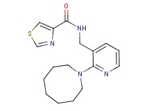 N-{[2-(1-azocanyl)-3-pyridinyl]methyl}-1,3-thiazole-4-carboxamide