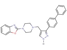 2-(4-{[3-(4-biphenylyl)-1H-pyrazol-4-yl]methyl}-1-piperazinyl)-1,3-benzoxazole