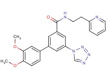 3',4'-dimethoxy-N-[2-(2-pyridinyl)ethyl]-5-(1H-tetrazol-1-yl)-3-biphenylcarboxamide