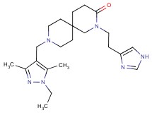 9-[(1-ethyl-3,5-dimethyl-1H-pyrazol-4-yl)methyl]-2-[2-(1H-imidazol-4-yl)ethyl]-2,9-diazaspiro[5.5]undecan-3-one