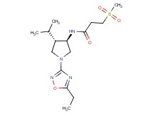 N-[(3R*,4S*)-1-(5-ethyl-1,2,4-oxadiazol-3-yl)-4-isopropyl-3-pyrrolidinyl]-3-(methylsulfonyl)propanamide
