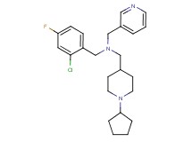 (2-chloro-4-fluorobenzyl)[(1-cyclopentyl-4-piperidinyl)methyl](3-pyridinylmethyl)amine