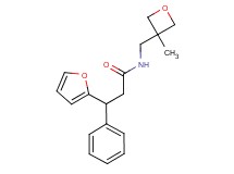 3-(2-furyl)-N-[(3-methyloxetan-3-yl)methyl]-3-phenylpropanamide