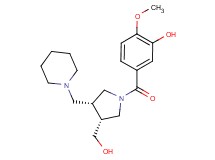 5-{[(3R*,4R*)-3-(hydroxymethyl)-4-(piperidin-1-ylmethyl)pyrrolidin-1-yl]carbonyl}-2-methoxyphenol