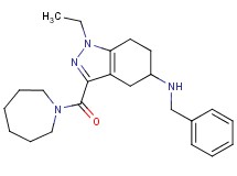 3-(1-azepanylcarbonyl)-N-benzyl-1-ethyl-4,5,6,7-tetrahydro-1H-indazol-5-amine