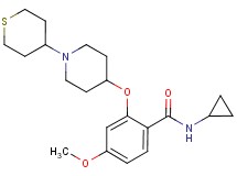 N-cyclopropyl-4-methoxy-2-{[1-(tetrahydro-2H-thiopyran-4-yl)-4-piperidinyl]oxy}benzamide