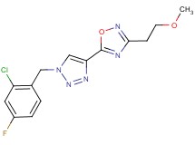 5-[1-(2-chloro-4-fluorobenzyl)-1H-1,2,3-triazol-4-yl]-3-(2-methoxyethyl)-1,2,4-oxadiazole