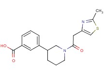 3-{1-[(2-methyl-1,3-thiazol-4-yl)acetyl]piperidin-3-yl}benzoic acid