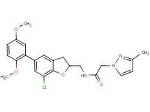 N-{[7-chloro-5-(2,5-dimethoxyphenyl)-2,3-dihydro-1-benzofuran-2-yl]methyl}-2-(3-methyl-1H-pyrazol-1-yl)acetamide