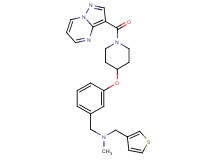 N-methyl-1-(3-{[1-(pyrazolo[1,5-a]pyrimidin-3-ylcarbonyl)-4-piperidinyl]oxy}phenyl)-N-(3-thienylmethyl)methanamine